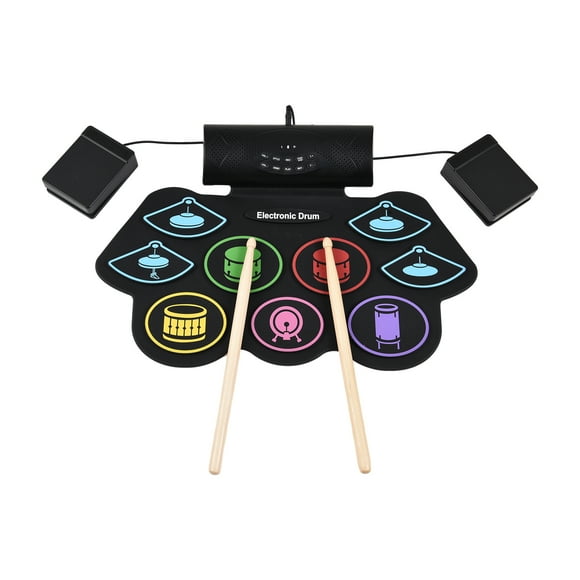 Percussion Instrument,Pad Drum Set Percussion 9 Drum Set Sound With Drumsticks Percussion 9 Pads With Drumsticks Pedal Set Hand Roll Hand Roll Drum Pads Bt Sound 9 Pads Bt Midi Birthday Pad Siuke