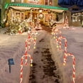 thumbnail image 2 of Uutvmp Outdoor Christmas Decorations, 8 Pcs Christmas Candy Cane Lights with Hanging Star, 14.96'' Solar Pathway Lights, Waterproof Garden Lights for Outdoor Xmas Patio Yard Decorations, 2 of 9