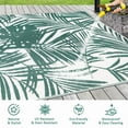 thumbnail image 3 of Aonewoe Outdoor Rug 8x10 Waterproof Reversible Plastic Straw Camping Rugs for Outside RV, Indoor Outdoor Area Rugs for Patio,Deck,Porch,Balcony, Green & White, 3 of 9