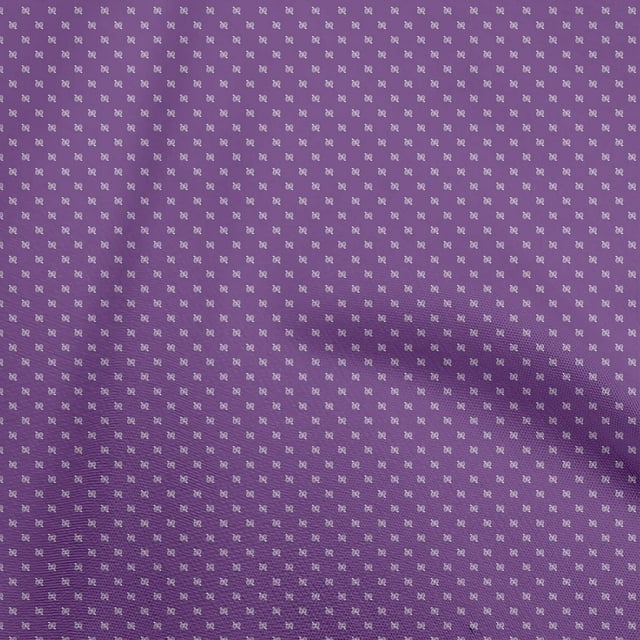 oneOone Polyester Spandex Violet Fabric Asian Paisley Craft Projects Decor Fabric Printed By The Yard 56 Inch Wide