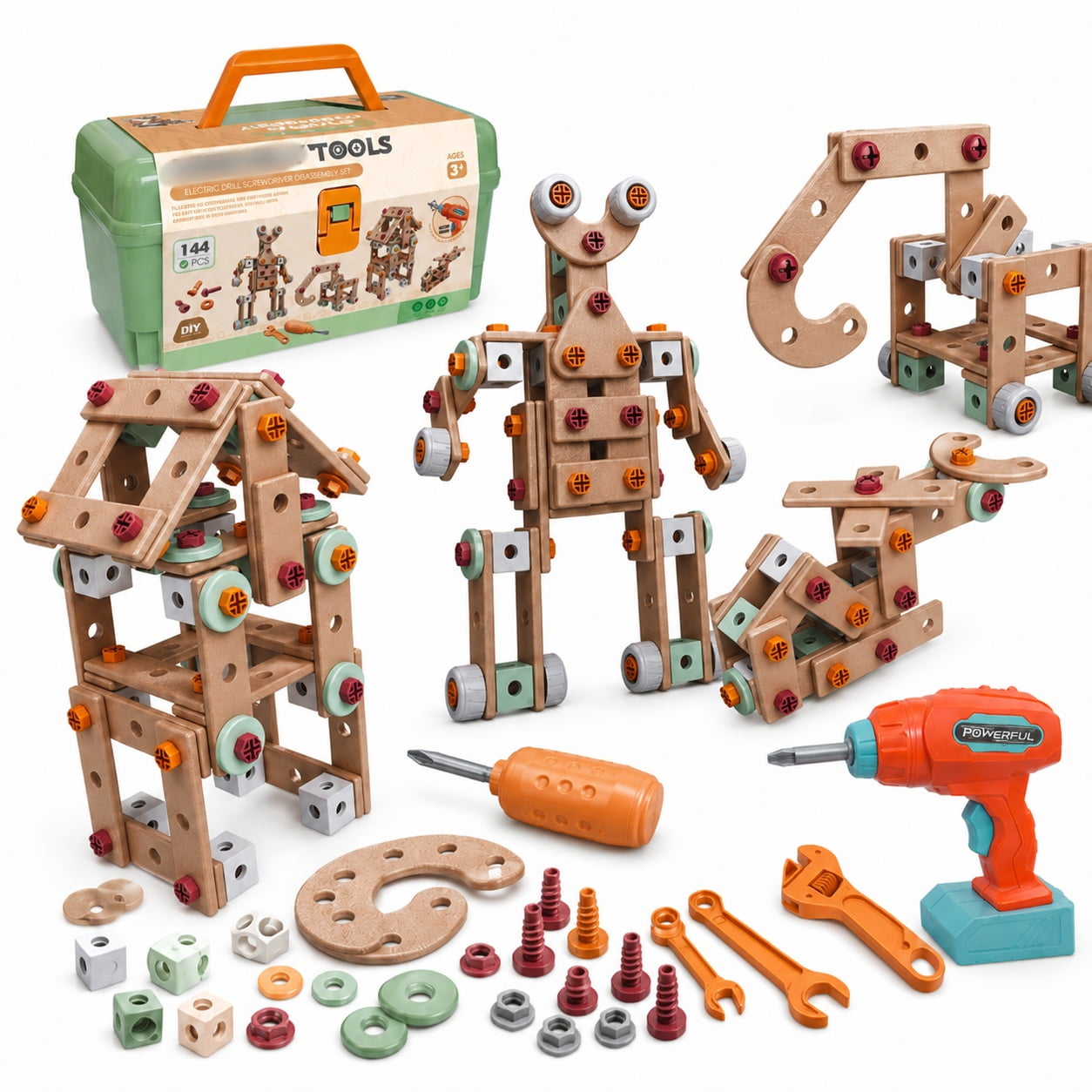 Kidzlane Construction Toolbox Set | 20pcs Toy Tools with Realistic