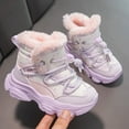 thumbnail image 5 of BFHHYA Girls' Fleece-Lined Soft Warm Shoes Kids Lace-Up Snow Boots Outdoor Riding Warm Winter Shoes for Hiking & School Runs, 5 of 9