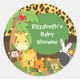 thumbnail image 3 of Animales de la jungla personalizados Texto personalizado Nombre personalizado Zoológico Cumpleaños Vida salvaje Zoológico Bebé Baño Fiesta Bautismo Etiqueta, 3 of 5