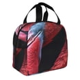 thumbnail image 2 of Easygdp Closeup Red Flamingo Portrait Bolsa Térmica Premium - Tela Oxford Impermeable, Gran Capacidad, Bolsillo Frontal, Unisex para Trabajo, Escuela, Actividades al Aire Libre y Picnics, 2 of 8