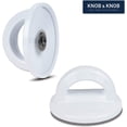 thumbnail image 3 of Universal Pot Lid White Knob Compatible with Crockpot Lids, Pan Lid Replacement Handle, Heat Resistant Pot Knob for Glass, Steel Lids, Easy Grip Lid Handle, Kitchen Cookware, 2.75”x1.77”, 3 of 5