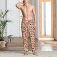 thumbnail image 5 of Vsdgher Fall Thanksgiving Print Mens Pajama Pants Sleep & Lounge Pants, PJ Bottoms With elastic waistb and Pockets, 5 of 5