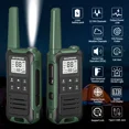 thumbnail image 2 of Rechargeable Walkie Talkie, 4Pack F22 FRS Two Way Radio With LED Light,  22 Channels, NOAA Weather Alerts, for Camping Family, 2 of 8