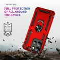 thumbnail image 5 of ELEHOLD Hybrid Rugged Case for Motorola Moto G Stylus 5G (2025) Full Body Protection with Metal Magnetic 360° Rotating Ring Holder Kickstand Shockproof Heavy Duty Case for Moto G Stylus 5G (2025),Red, 5 of 6