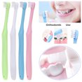 thumbnail image 2 of Xoxingysm 3 Sided Toothbrush,Soft Bristles Toothbrush,Wisdom Trim Tuft Toothbrush Small Pieces End Head Toothbrush 4 Soft Bathroom Products, 2 of 9