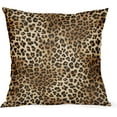 thumbnail image 5 of Brown Leopard Throw Pillow Cover - 2 Pcs Cheetah Pillow Case 18x18 inch Cotton Soft Animal Print Pillows Covers Decorative Cushion Cover for Home Couch Bed Sofa Double Side Printed, 5 of 6