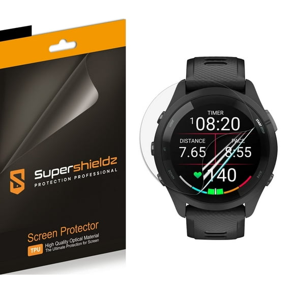 (3 Pack) Supershieldz Designed for Garmin Forerunner 265 Screen Protector, High Definition Clear Shield (TPU)