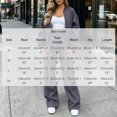 thumbnail image 3 of Edvintorg Outfits for Women 2 Piece Sets Fall Winter Crew Neck Long Sleeve Zip up Jacket and Wide Leg Pant Woman Clothes Dark Gray S-XL, 3 of 5