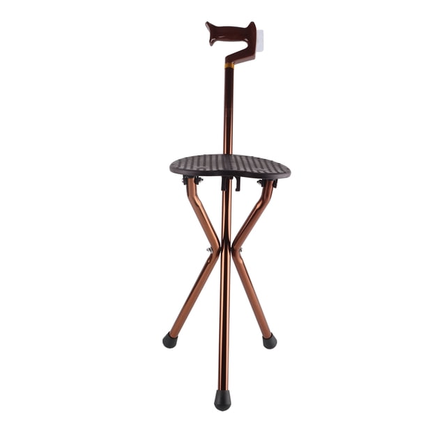 Bastones Plegables Con Asiento, Bastón Plegable, Silla, Taburete, Bastón De Vije, aleación De Aluminio Con Agarre Antideslizante Para Personas Mayores