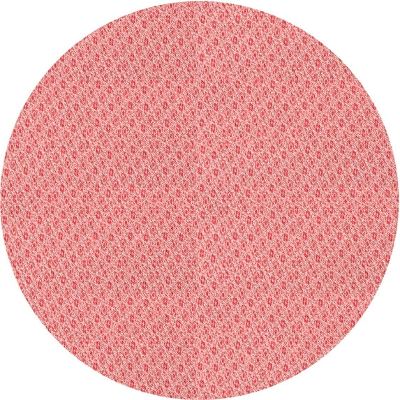 Ahgly Company Indoor Round Patterned Pastel Pink Area Rugs, 6' Round