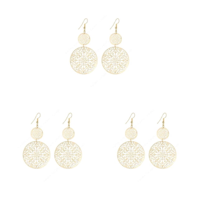 Pendientes de mujer Sonducket aro de moda flor gota de oreja joyería de compromiso Oro