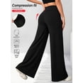 thumbnail image 3 of Women High Waist Straight Leg Pants Tummy Control Stretch Casual Work Weekend Trousers, 3 of 3