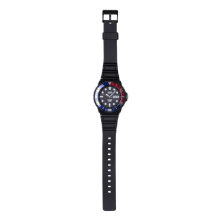 Casio Men's Stainless Steel Quartz Watch with White Dial, Moon