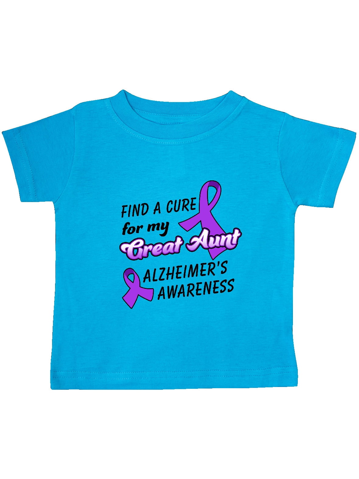 inktastic Alzheimers Awareness Find a Cure for My Great Aunt Baby T-Shirt