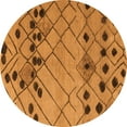 thumbnail image 1 of Ahgly Company Indoor Round Abstract Orange Modern Area Rugs, 6' Round, 1 of 4