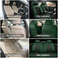 thumbnail image 6 of AFUNTIO Leather 5 Seat Covers for Toyota 99% Models,Car Seat Cushions Full Set,Waterproof Car Sit Protectors,Nonslip Interior Accessories(Black and Green), 6 of 6
