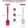 thumbnail image 2 of WWS-14in Extra-Long Spatula Spoon: 600ºF Heat Resistant Silicone Spoonula Cooking Utensils for Kitchen Use, Large Scoop Scraper with Flexible Edge & Firm Core for Heavy Mixing, Serving (Red), 2 of 4
