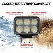 Type S Elevate 4 inch x 3 inch Flood Beam Pod Light Set with Harness Kit - DOT Compliant - 2,400 Total Raw Lumens, Waterproof, Die-Cast Off-Road Lights for Truck, Jeep, UTV, ATV, SUV, 2 Pack