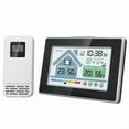 thumbnail image 2 of Indoor Outdoor Temperature Humidity Meters Mould Alarm Weather Station Touch Screen Push Button Electronic Clock, 2 of 6