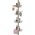 thumbnail image 1 of KFFKFF Tringle de Tension pour Douche, Réglable de 42 Pouces à 114 Pouces, Tringle de Tension de Douche Polyvalente avec Plateau Durable Supportant la Charge, Résistante à la Corrosion, Assemblage Simple, Convient aux Salles de Bain, 1 of 9