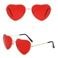 thumbnail image 4 of Gafas de sol Qarigey con lentes coloridas y montura metálica para hombres y mujeres Lentes Azul y Rojo, 4 of 6