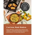 thumbnail image 3 of Caraway 10.5” Cast Iron Skillet & Grill Pan Duo – Enameled Cookware Set with Non-Toxic 3-Layer Enamel Coating – No Seasoning Required – Compatible with All Stovetops – Gray, 3 of 4