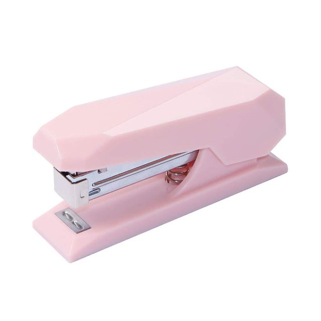 Grapadoras nuevas y adecuadas para ahorrar energía con base antideslizante para oficina Suministros para mujeres, niñas y estudiantes (rosa)