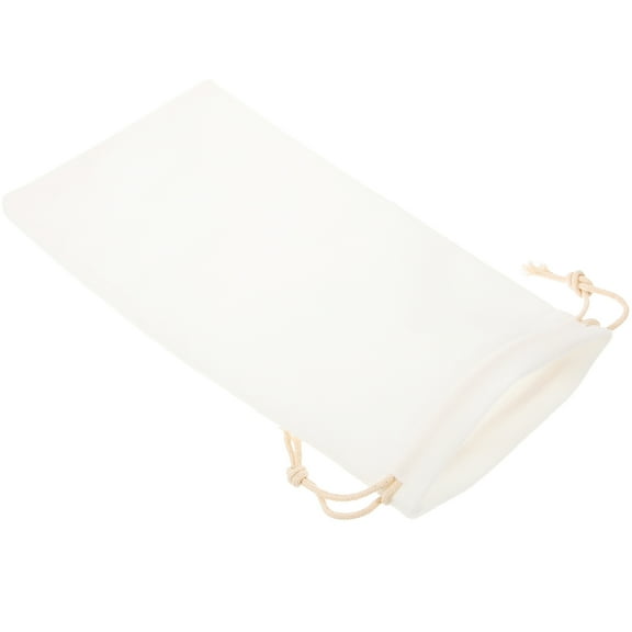 White Drawstring Shoe Bag Lint-Resistant Travel Storage Pouch for Shoes and , Lightweight Carrying Case