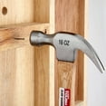 thumbnail image 5 of Hyper Tough 16-Ounce Hardened Steel, Wooden Handle Claw Hammer, 5 of 6