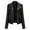 Black, variant on Women Leather Jacket Faux Motorcycle Coat Short Lightweight Pleather Crop Coat ZIpper Casual Leather Jacket Size XL