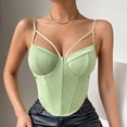 thumbnail image 2 of Harpily 2025 Shapers Stylish Diamond Shape Slim Clearance Backless Fishbone Steel Ring Solid Color Everything Little Vest, 2 of 8
