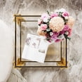 thumbnail image 4 of GZXS 19.9" Square Glass End Table with Gold Metal Frame, 2-Tier Side Table with Asymmetrical Base and Lower Shelf, Modern Accent Table for Living Room or Bedroom (Transparent), 4 of 9