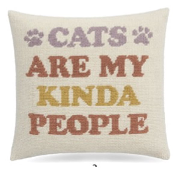 Mainstays 18"x18" Cats Are My Kinda People Decorative Throw Pillow Cover