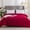 Burgundy Wine Red, variant on Duvet Cover Solid Color Washed Cotton Queen Size, Soft Breathable Quilt Cover with Button Closure, Easy Care Bedding Cover, Black