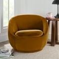 thumbnail image 3 of Better Homes & Gardens Mira Swivel Accent Chair, Ochre Velvet, 3 of 9