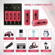 CBJJ 26650 Rechargeable Battery, 6800mah, high Capacity, 3.7v 26650 Rechargeable Battery,Suitable for Electronic Devices Such as Strong Light flashlights.(2 PCS)