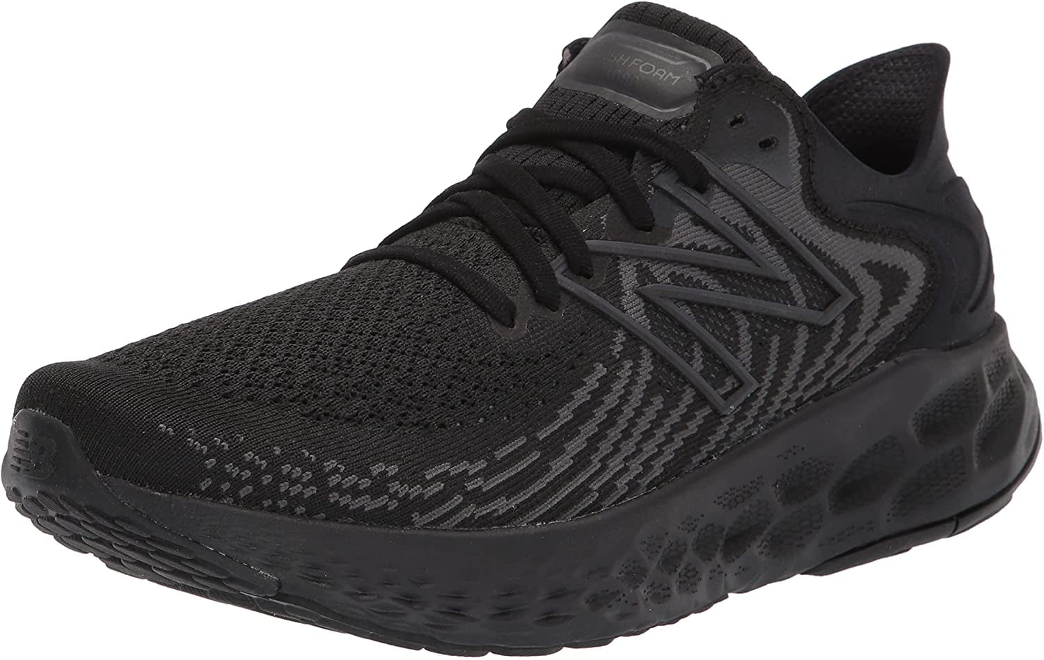 Mens New Balance Fresh Foam 1080v11 Running Shoe Black/Black - Walmart.com