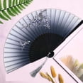 thumbnail image 5 of AQITTI Folding Hand Fan for Women Silk Handheld Folding Fan Chinese Folding Fan Japanese Vintage Foldable Fan for Dancing Cosplay Wedding Party Home Decoration for Bedroom, Home, Farmhouse, Garden, 5 of 5