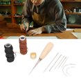 thumbnail image 4 of Leather Sewing Waxed Thread Cord Craft Portable Leather Stitching Kit With Waxed Thread For Fabric Tarpaulin, 4 of 8