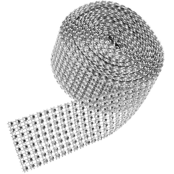 WORGEOUS  Wear-resistant Costume Trim Clothes Accessory Sequin Rhinestone Tape Silver