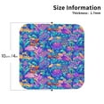 thumbnail image 3 of Pofeuu Colorful Mushrooms Print Leather Coasters Set of 6, Round Cups Mugs Mat Pad for Home Kitchen Heat Resistant Drink Coasters,Square, 3 of 7
