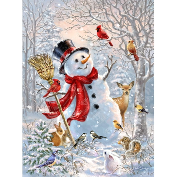 DIAMOND ART CLUB Frosty Forest Friend Diamond Painting Kit