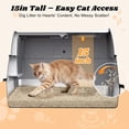 thumbnail image 4 of Premium Stainless Steel Litter Box With Lid for Big Cats Anti-Leakage Design, 4 of 7