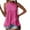 Hot Pink, variant on SNKSDGM Female Plus Size Tank Tops for Women 5X Long Ribbed Tank Tops for Women Pack Plus Size Women's Sleeveless Top with Eyelet Embroidery and Ruffle Trim Xxxl