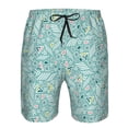 thumbnail image 4 of Kdxio Geometric Elements Pattern Mens Casual Shorts - Drawstring Summer Beach Sports Shorts for Men, 4 of 9