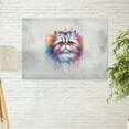 thumbnail image 2 of Watercolor Drip Persian Pop Art Colorful Portrait Artwork Horizontal Matte Canvas Poster Cat Lover Kitten Owner Gifts Wall Art Home Decor - 01009, 2 of 5